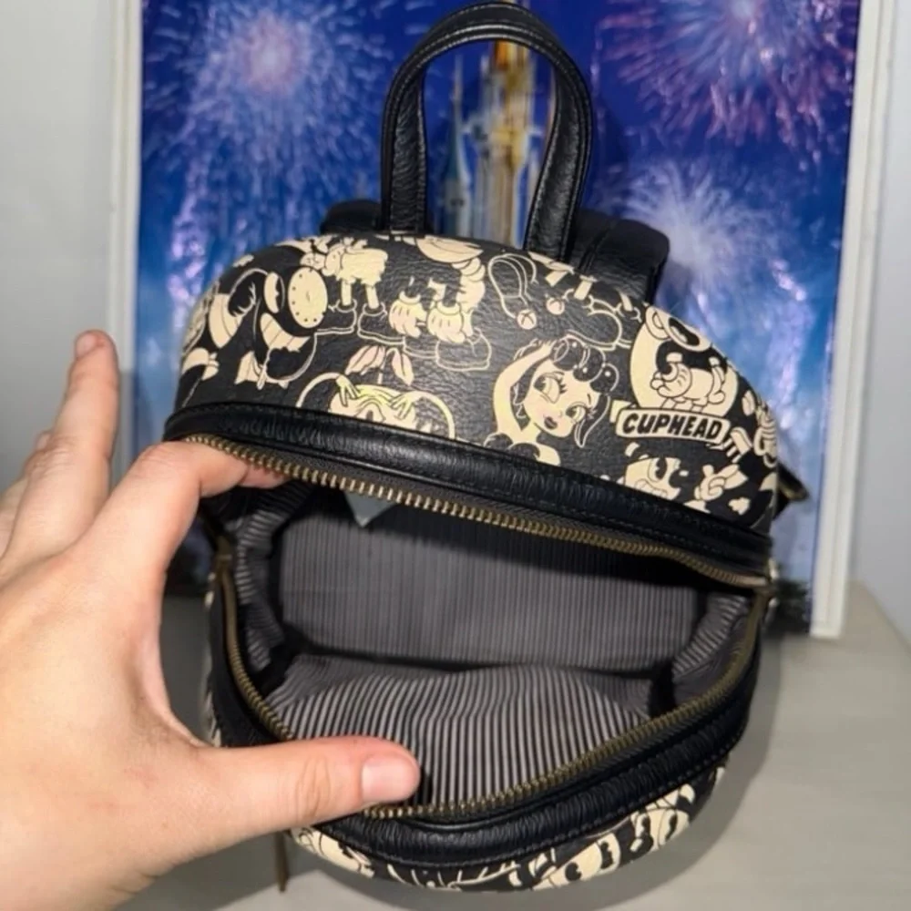 HEART LOGO Cuphead Loungefly mini backpack RARE - Picture 7 of 8
